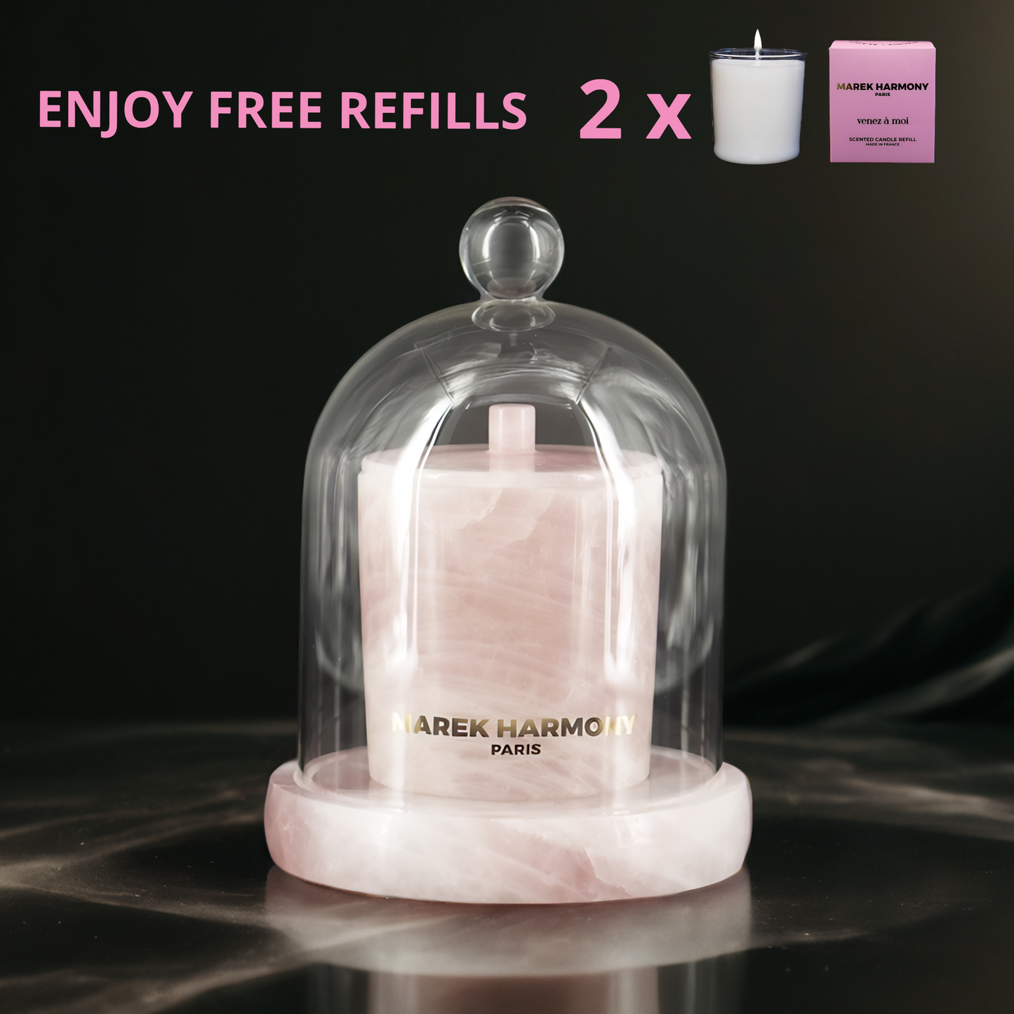 Rose Quarz Crystal Jar Set